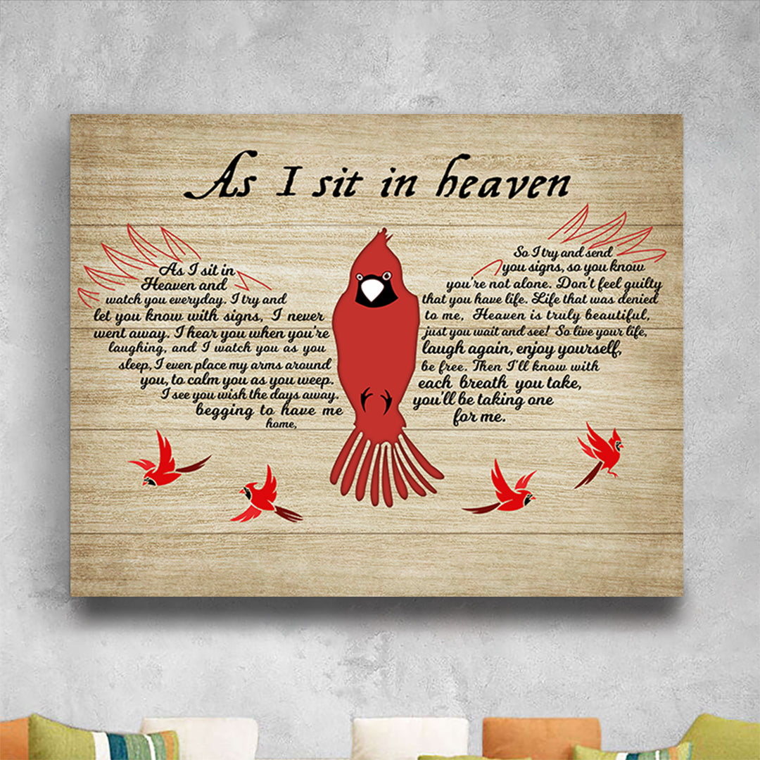 As I Sit In Heaven Sympathy Poem For Loss | Memorial Canvas Print as-i-sit-in-heaven-sympathy-poem-for-loss-memorial-canvas-print