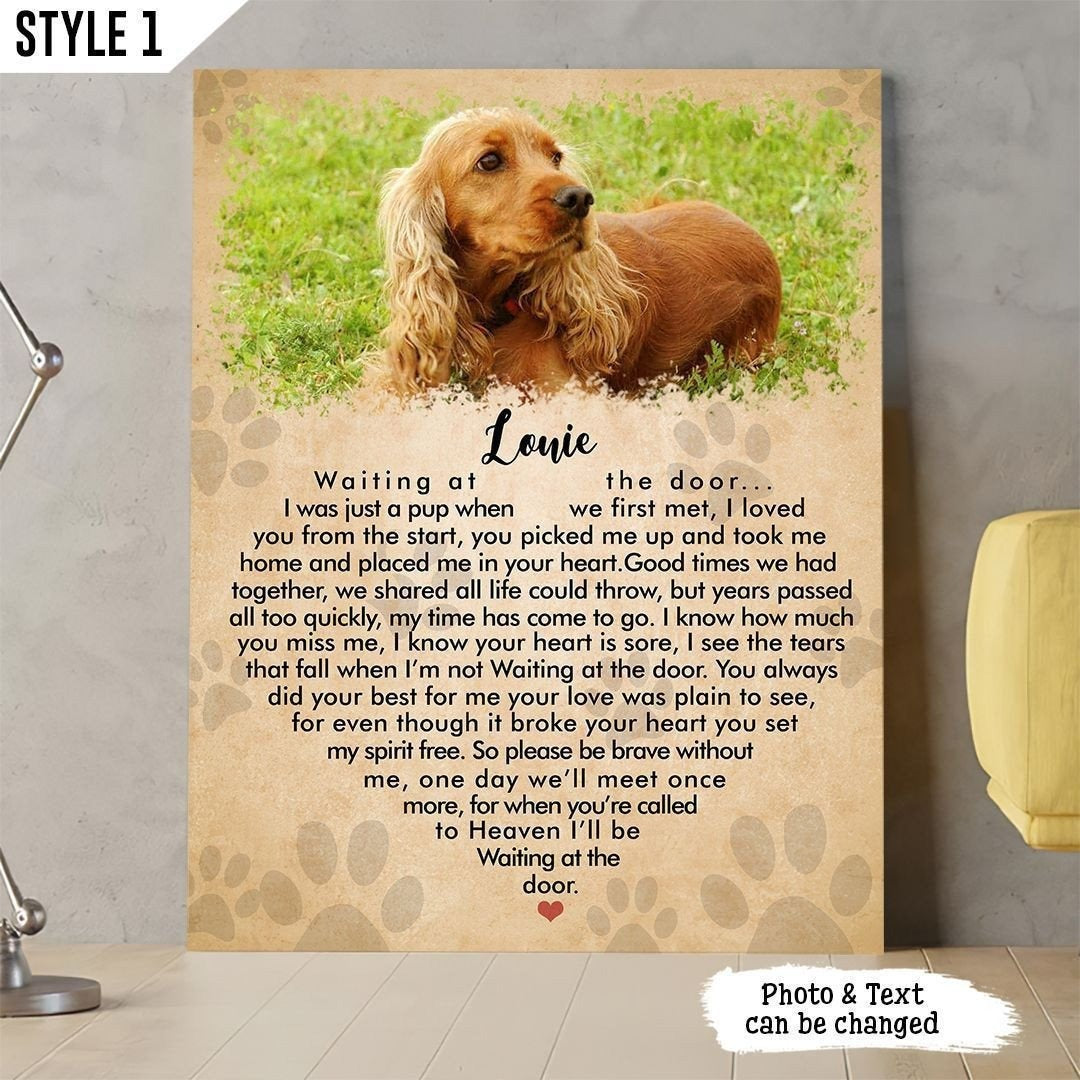 Personalized dog and owner canvas best sale