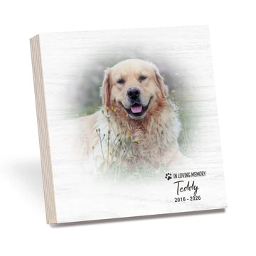Custom Dog Portrait | Personalized Wooden Photo Block