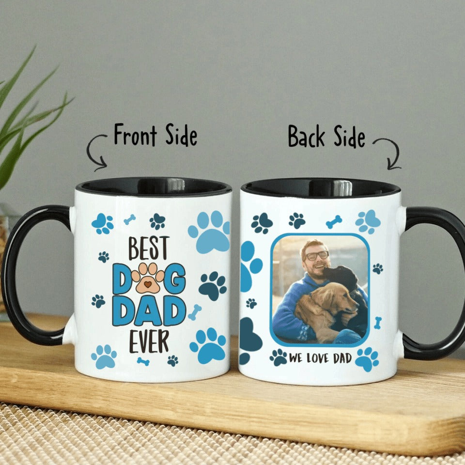 Best Dog Dad Ever | Custom Two Tone Mug