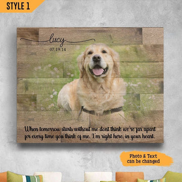 Losing Dog Quote | Custom Dog Memorial Canvas Print